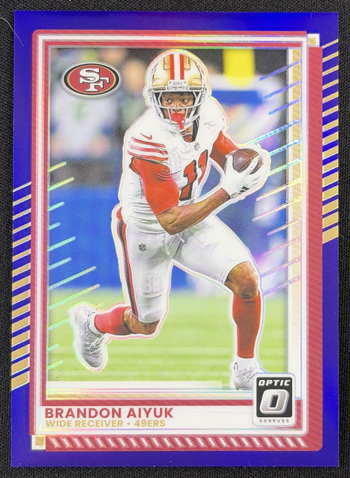 Brandon Aiyuk 2025 Panini Donruss Optic Purple Prizm /60 49ers