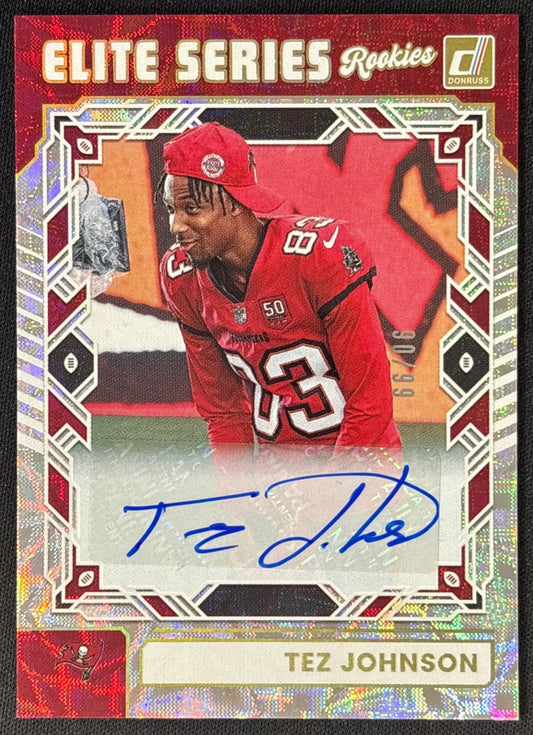 Tez Johnson 2025 Donruss The Elite Series Rookies Auto /99