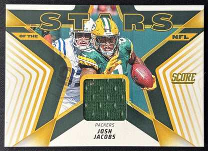 Josh Jacobs 2025 Panini Score Stars of the NFL Jersey Packers front