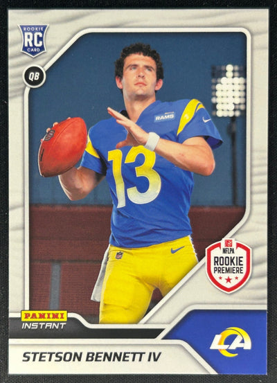 Stetson Bennett IV 2023 Panini Instant NFL RPS First Look Rams Sports Trading Cards