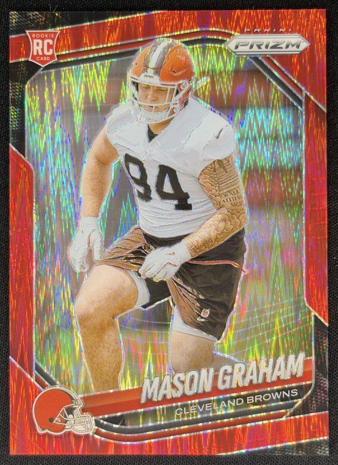 Mason Graham 2025 Panini Prizm Red Flash Browns Sports Trading Card
