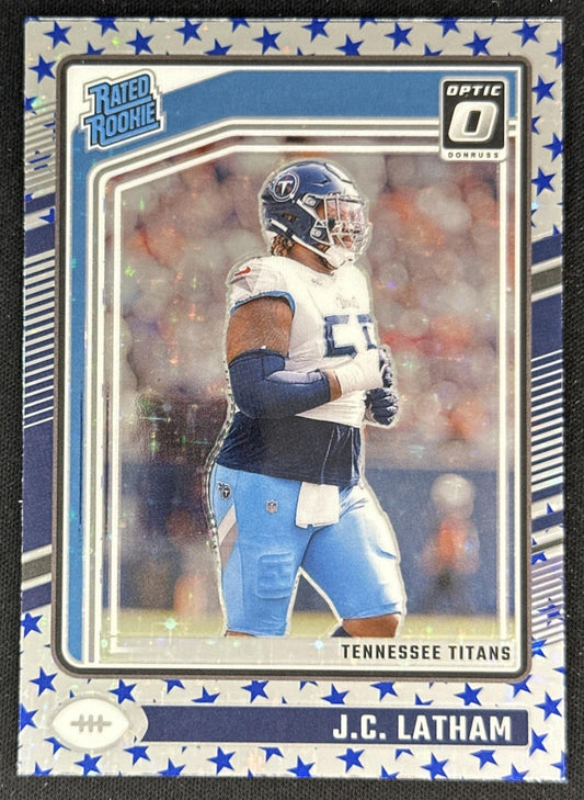 J.C. Latham 2024 Panini Donruss Optic Stars Titans Sports Trading Cards