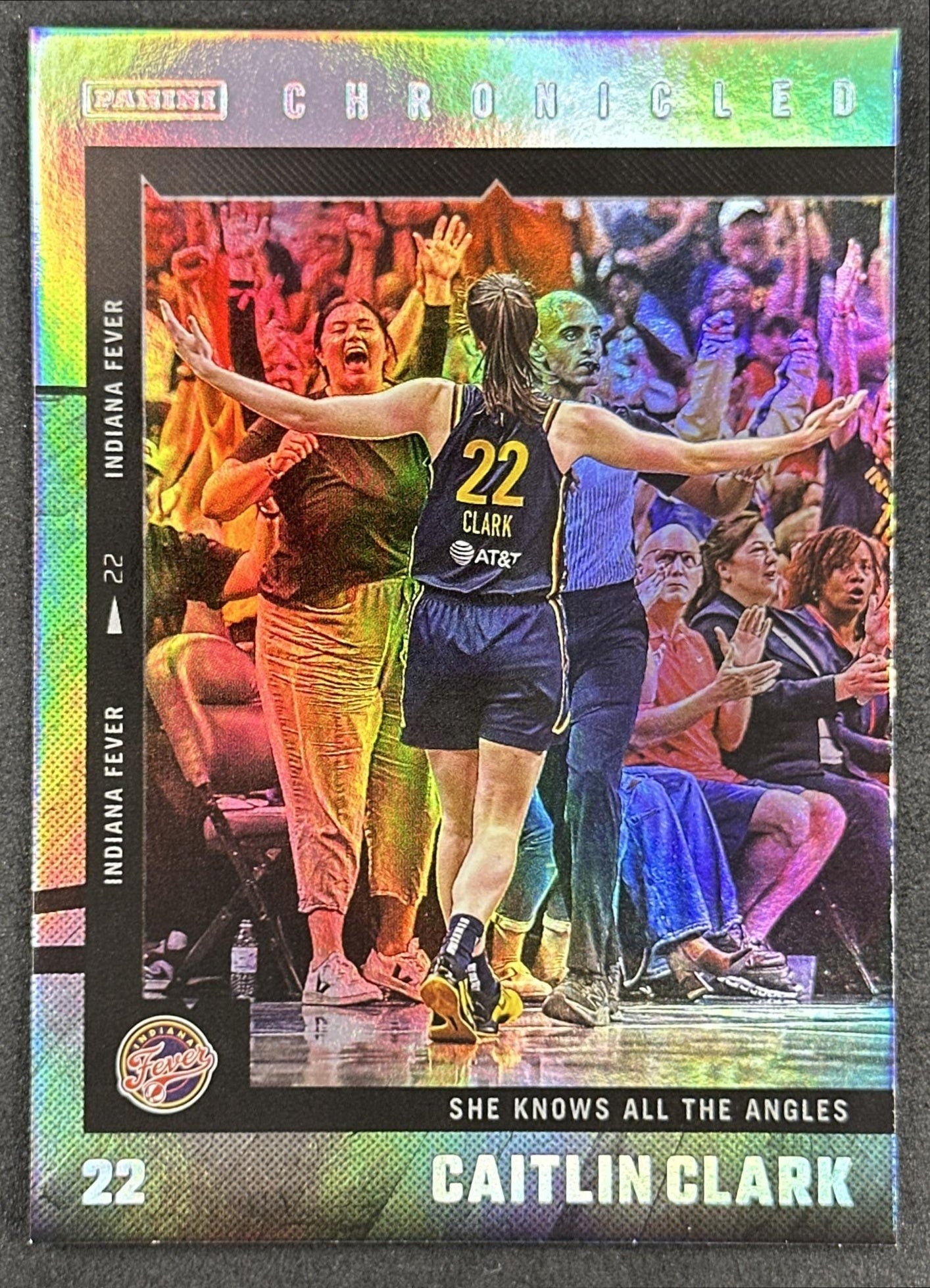 Caitlin Clark 2025 Panini Chronicled WNBA Holo Fever 24 Indiana Fever