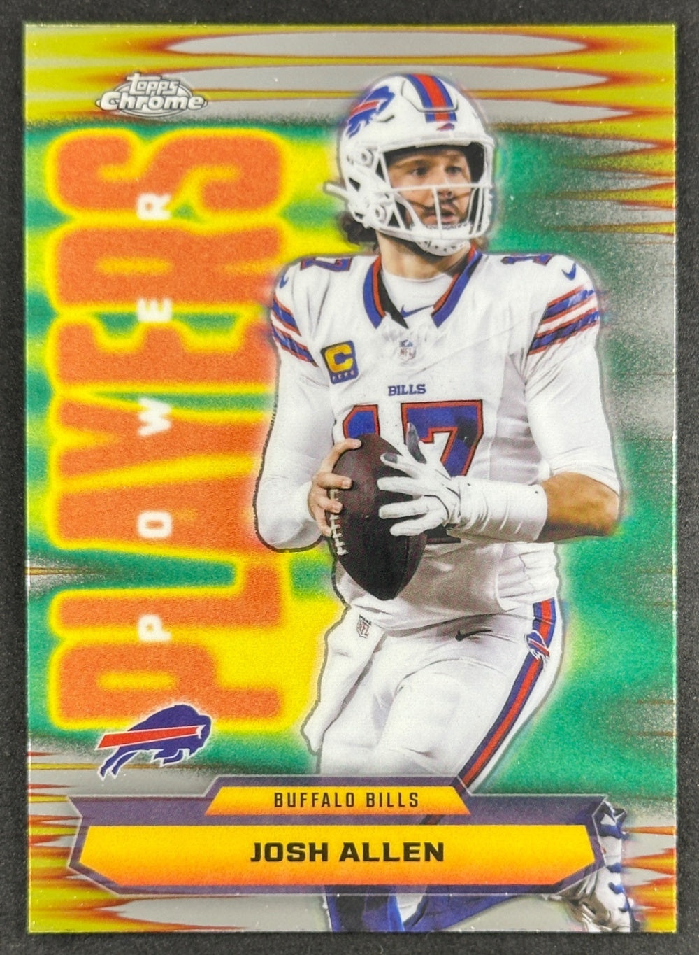 Josh Allen 2025 Topps Chrome Power Players Bills Sports Trading Cards