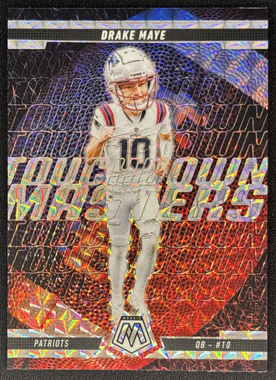 Drake Maye 2025 Panini Mosaic Touchdown Masters Mosaic Prizm Patriots front