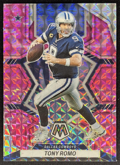 Tony Romo 2022 Panini Mosaic Camo Pink Cowboys Sports Trading Cards