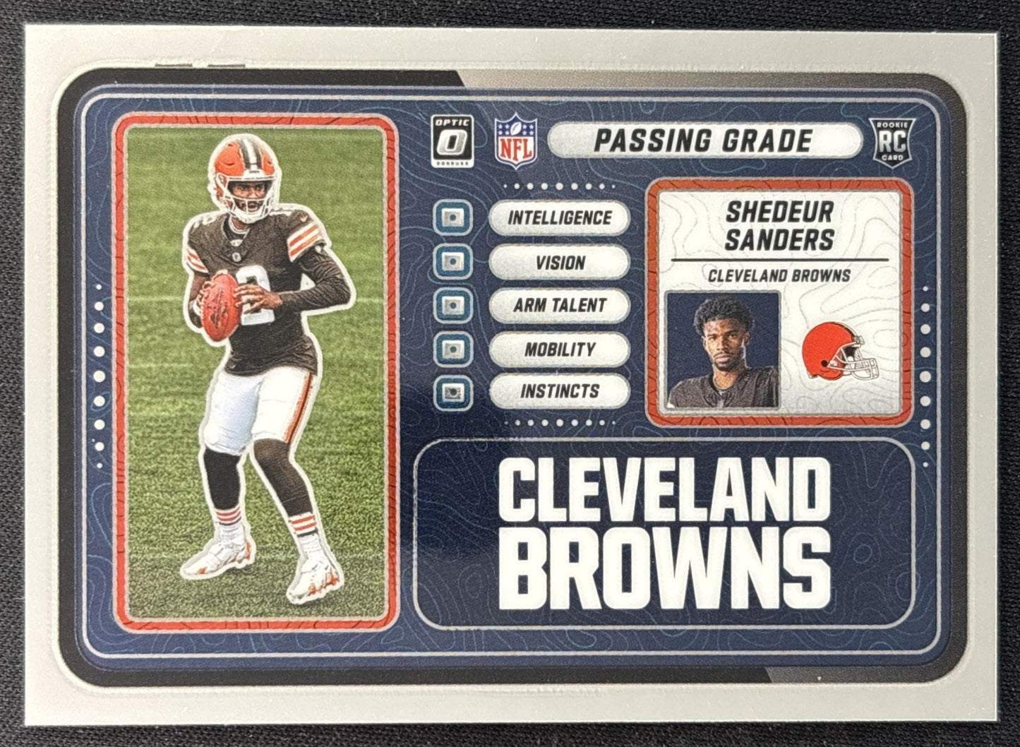 Shedeur Sanders 2025 Panini Donruss Optic Passing Grade Browns