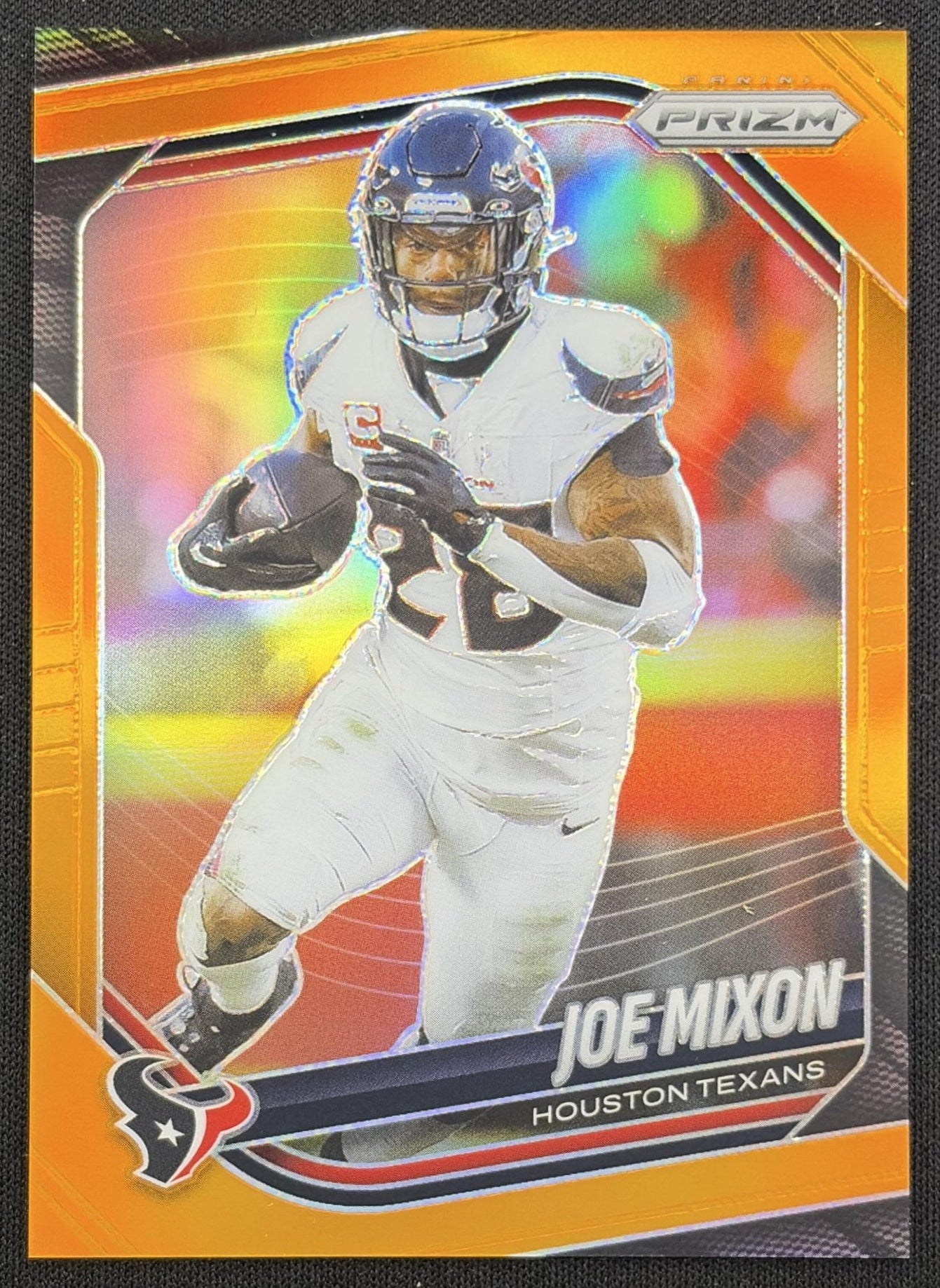 Joe Mixon 2025 Panini Prizm Orange /249 Texans front