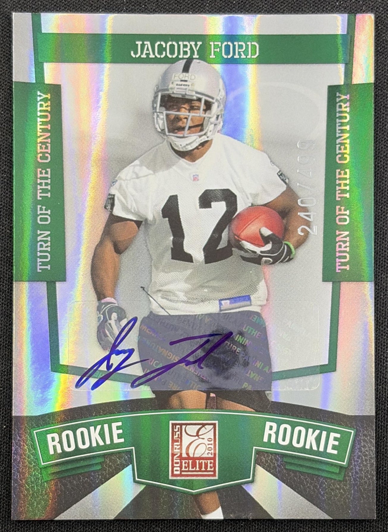 Jacoby Ford 2010 Panini Donruss Elite Turn of the Century Auto /499 Raiders