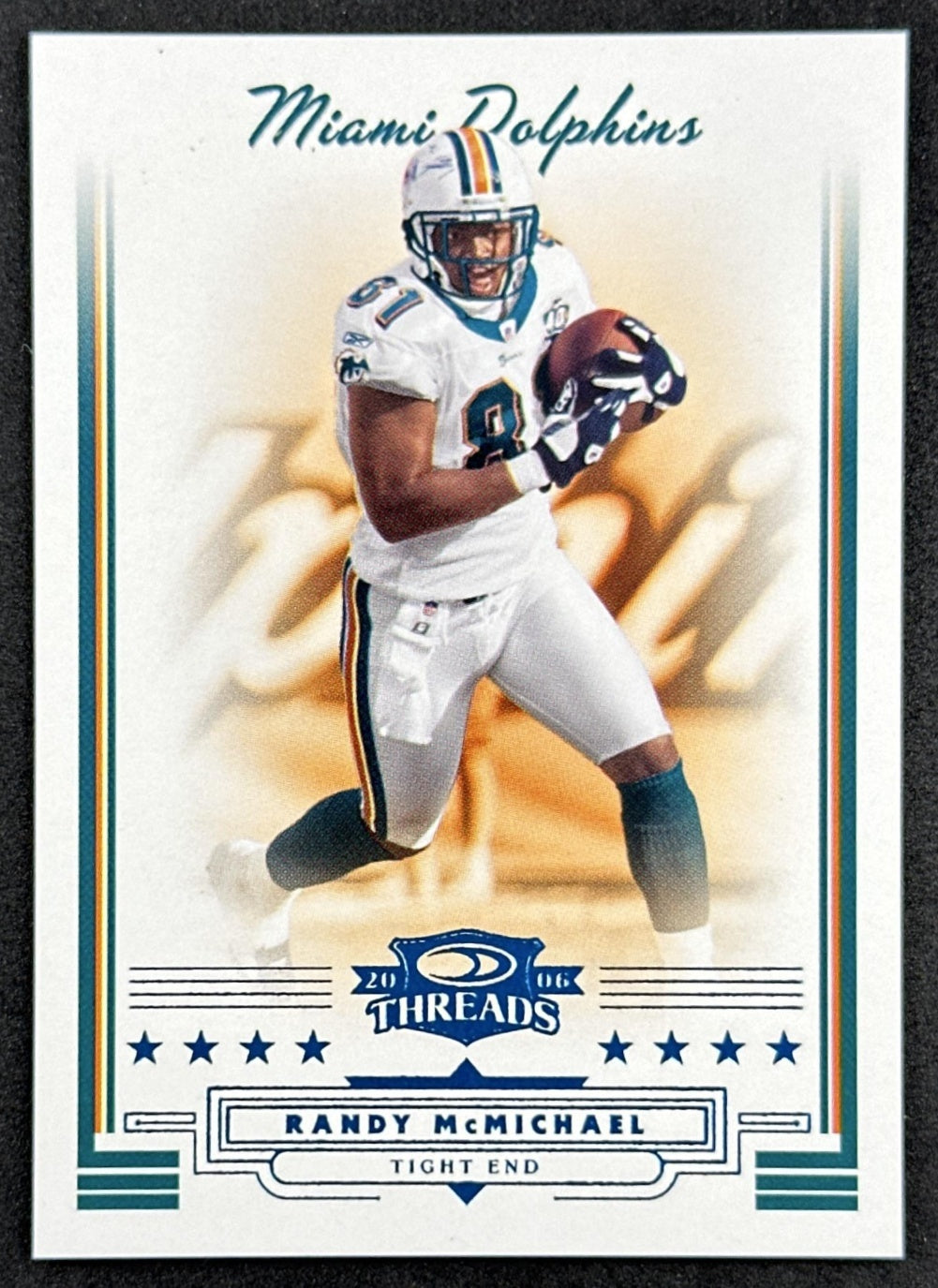 Randy McMichael 2006 Donruss Threads Retail Blue /200 Dolphins front