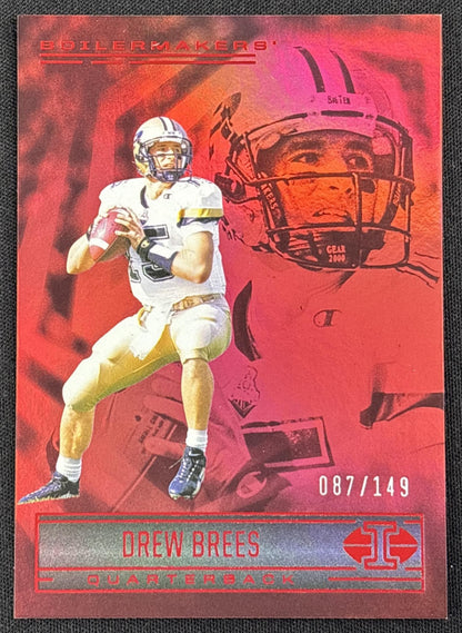 Drew Brees 2022 Panini Chronicles Draft Picks Illusions Red /149 Boilermakers