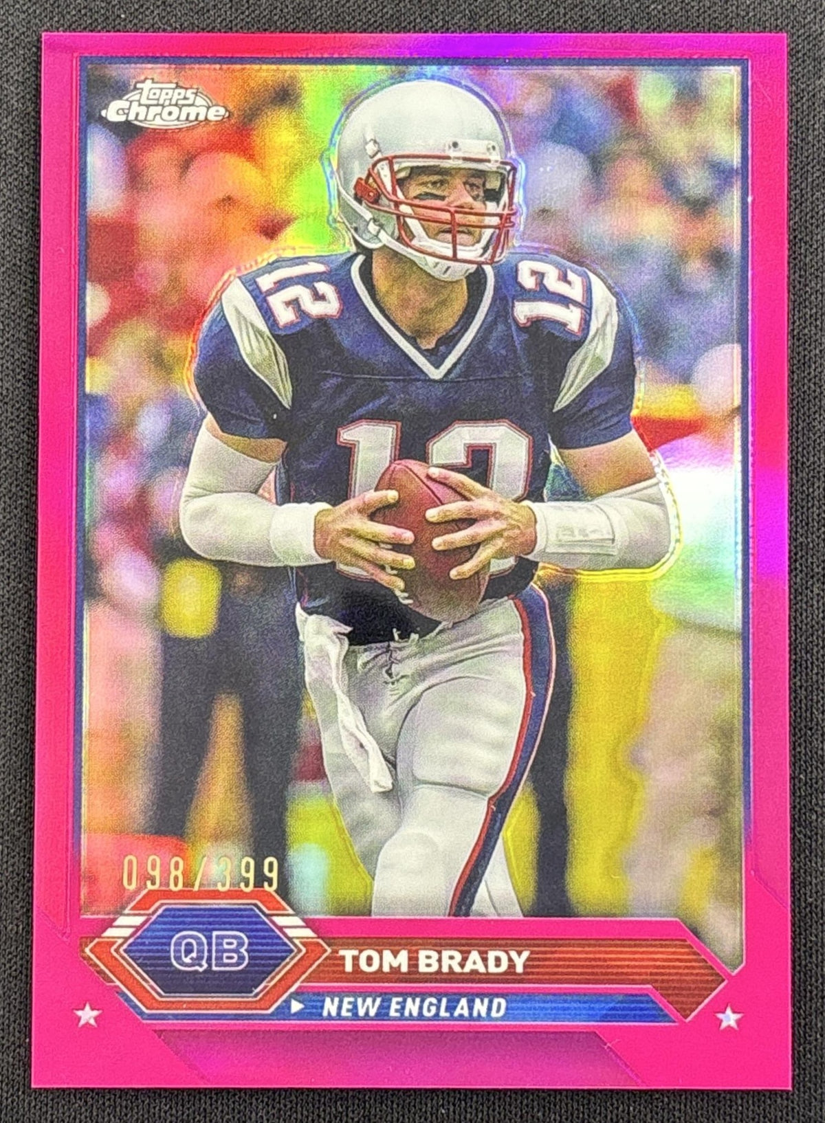 Tom Brady 2023 Topps Composite Chrome Magenta Refractor /399 Patriots