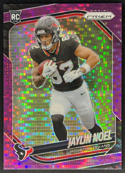 Jaylin Noel 2025 Prizm Purple Pulsar Texans Sports Trading Card