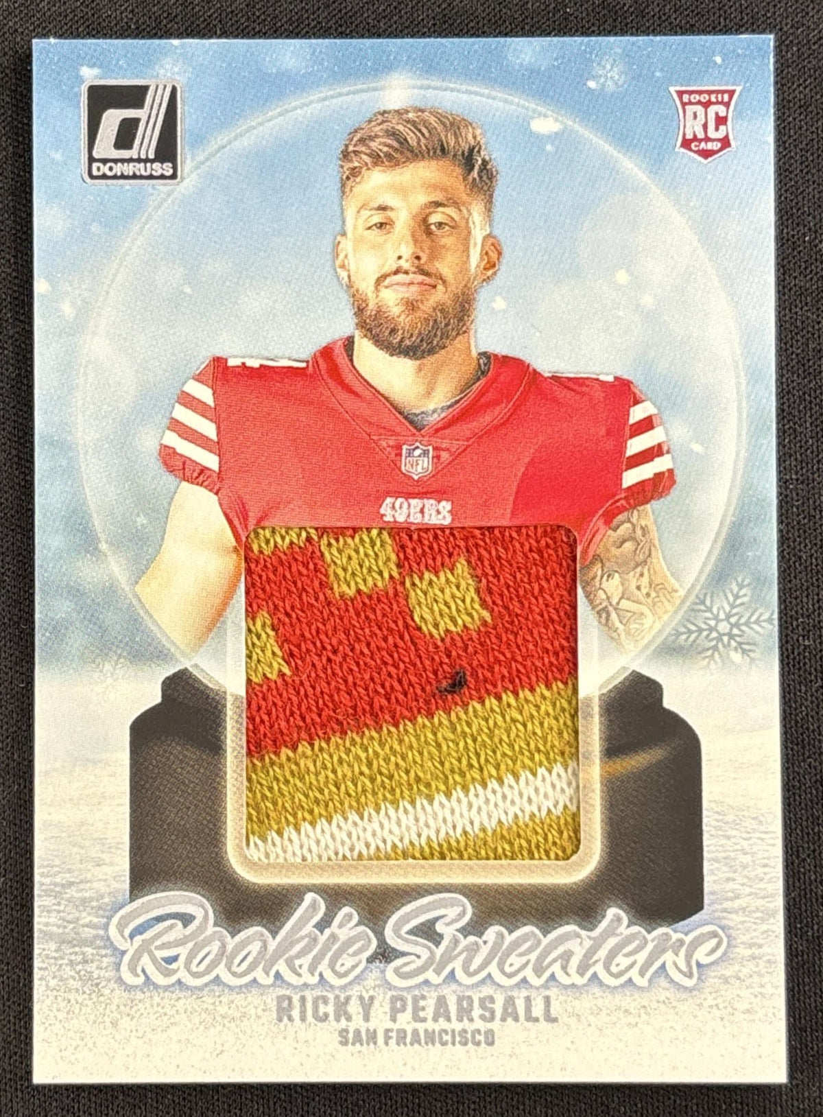 Ricky Pearsall 2024 Panini Donruss Rookie Holiday Sweater 49ers #2