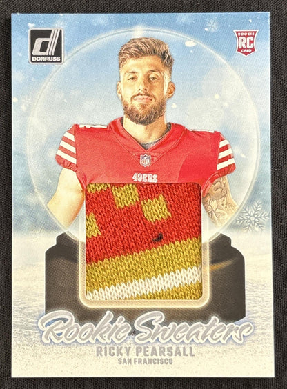 Ricky Pearsall 2024 Panini Donruss Rookie Holiday Sweater 49ers #2
