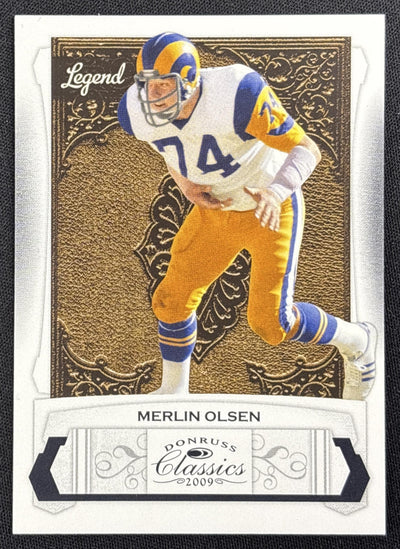 Merlin Olsen 2009 Panini Donruss Classics /999 Rams Sports Trading Card