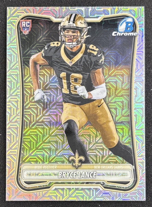 Bryce Lance 2026 Bowman Chrome NFL Mojo Refractor Saints
