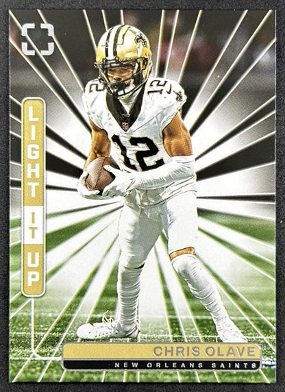 Chris Olave 2025 Panini PhotoGenic Light It Up Saints Default Title Sports Trading Cards