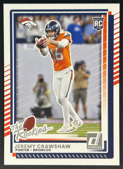Jeremy Crawshaw 2025 Donruss The Rookies Broncos Sports Trading Card