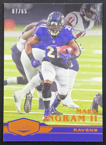 Mark Ingram II 2020 Panini Plates & Patches Orange /65 Ravens