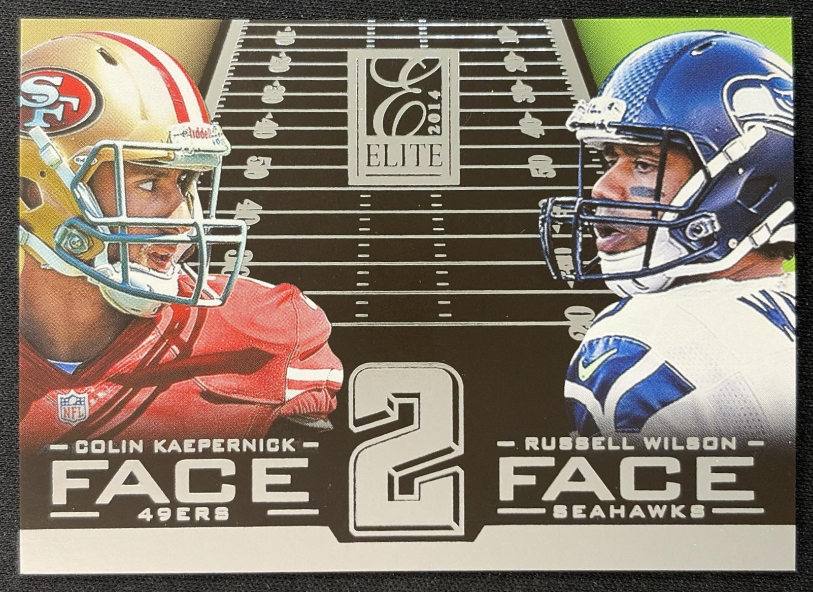 Russell Wilson Colin Kaepernick 2014 Panini Elite Face 2 Silver - Front