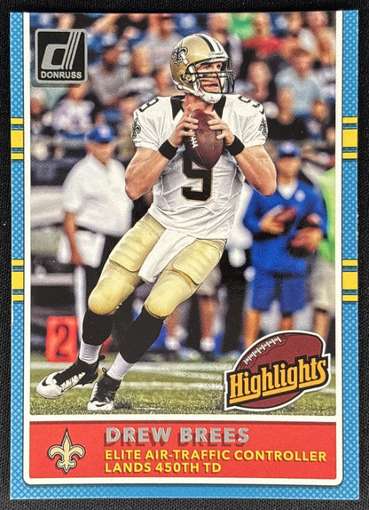 Drew Brees 2017 Panini Donruss Highlights Saints Default Title Sports Trading Cards