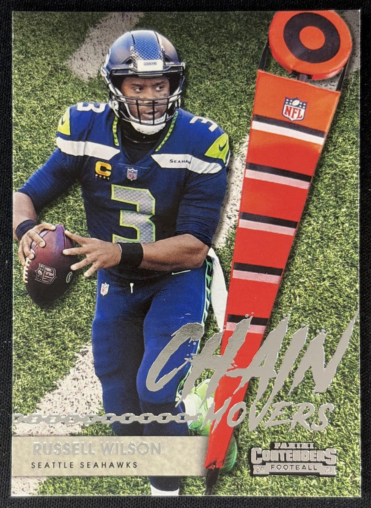 Russell Wilson 2021 Panini Contenders Chain Movers Seahawks front