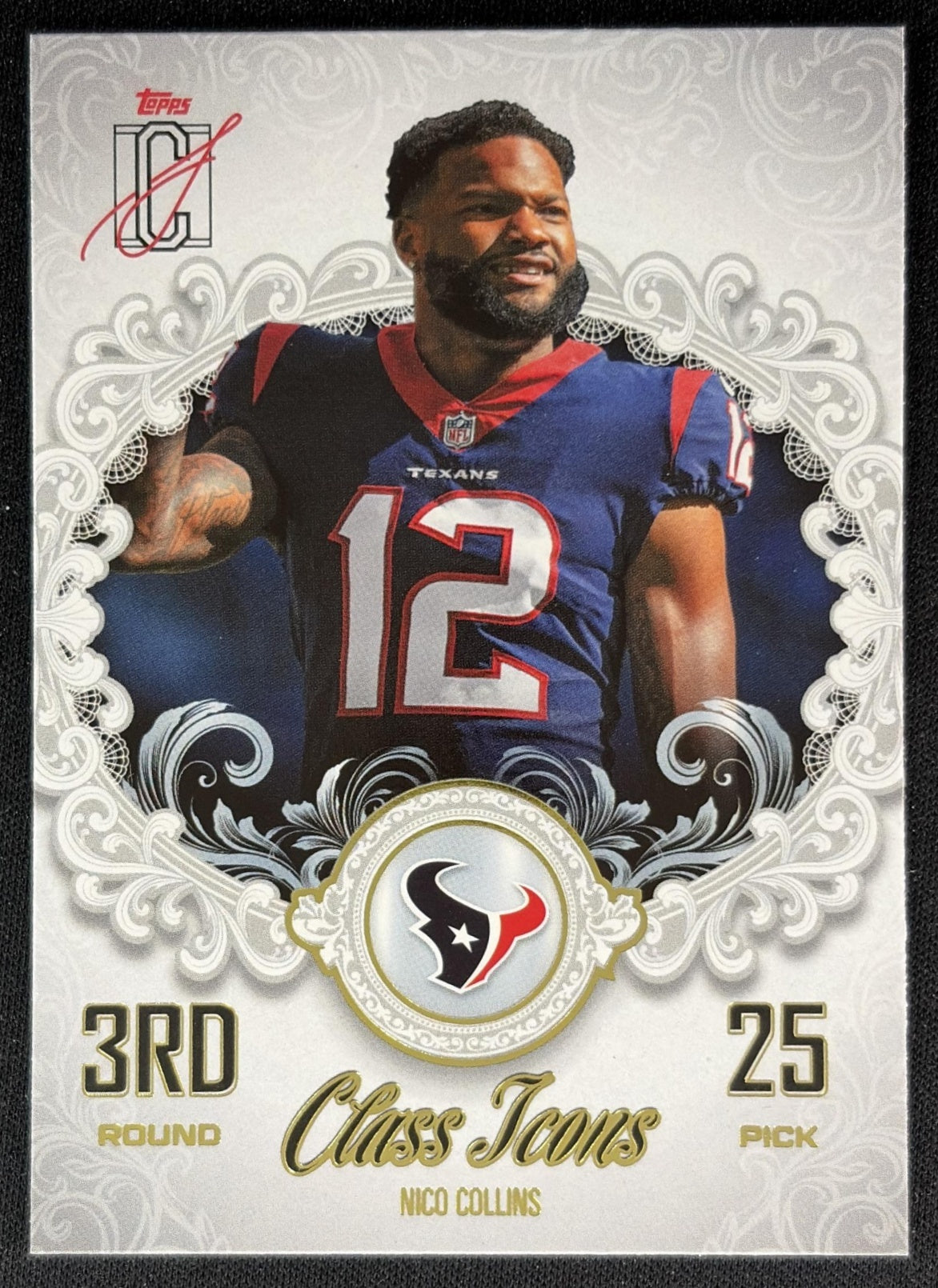 Nico Collins 2025 Topps Signature Class Icons Texans Front