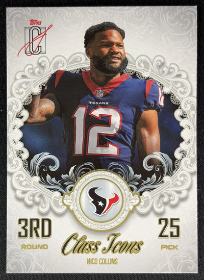 Nico Collins 2025 Topps Signature Class Icons Texans Front