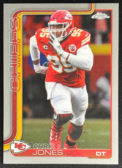 Chris Jones 2025 Topps Chrome Chiefs Sports Trading Cards