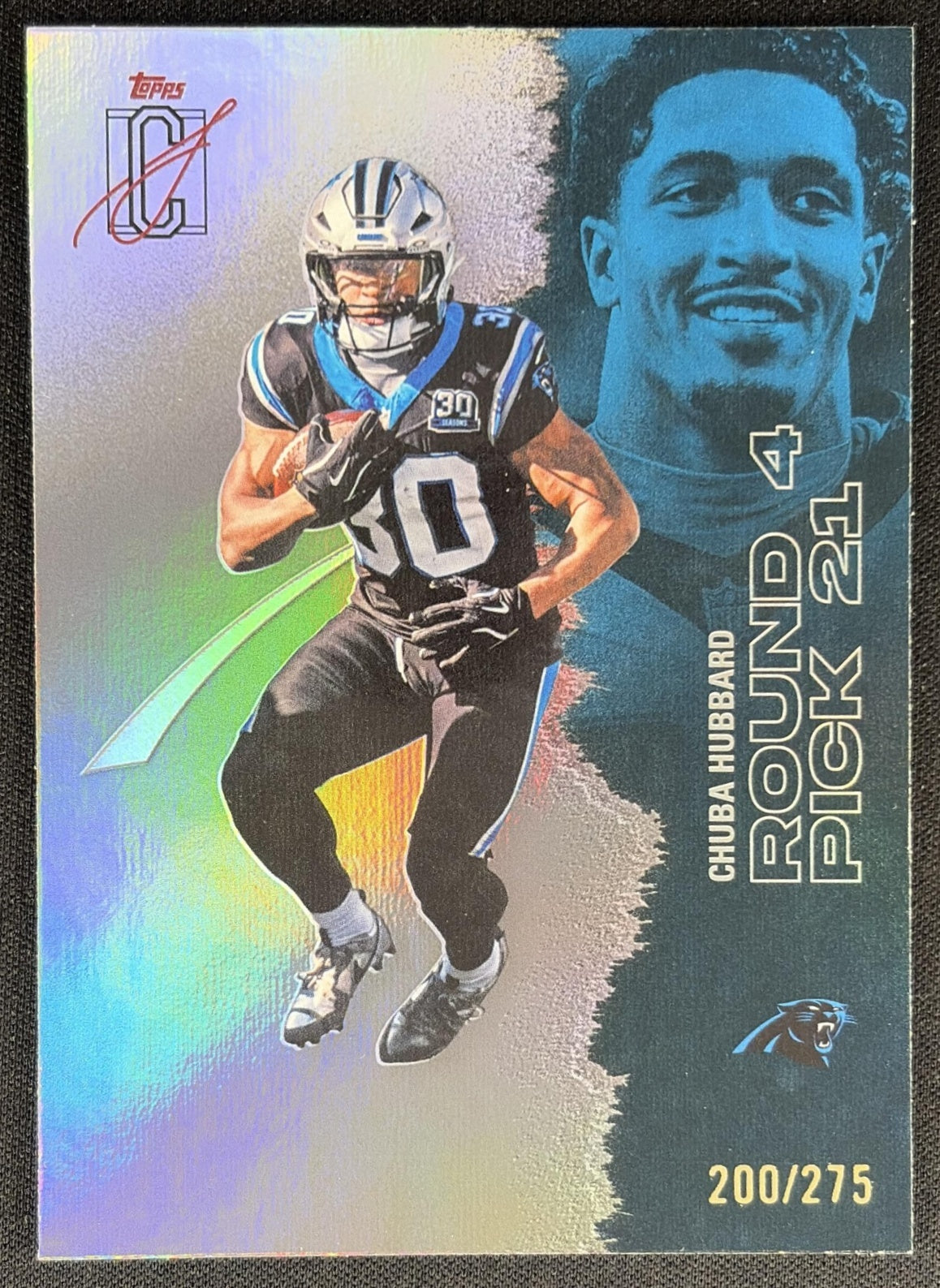 Chuba Hubbard 2025 Topps Signature Class Veteran Silver Foil /275 Panthers