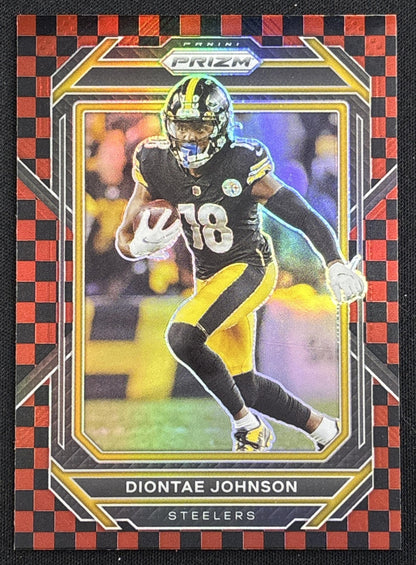Diontae Johnson 2022 Panini Prizm Black and Red Checker Steelers Sports Trading Card