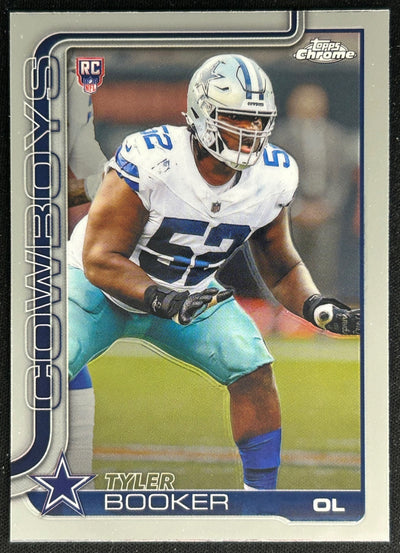 Tyler Booker 2025 Topps Chrome Rookie Cowboys Sports Trading Cards