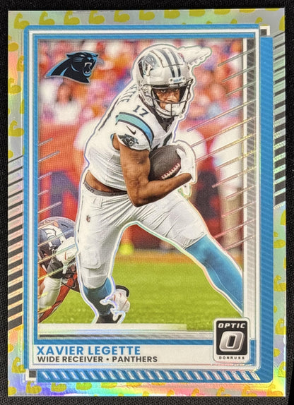 Xavier Legette 2025 Panini Donruss Optic Flex Prizm /199 Panthers Sports Trading Cards