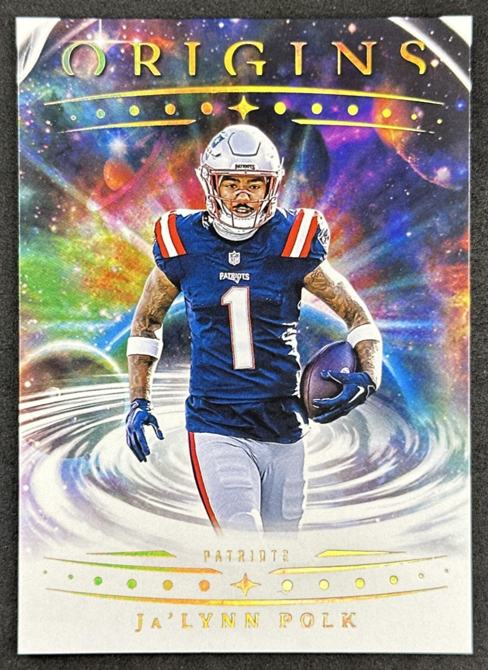 Ja'Lynn Polk 2025 Panini Origins Patriots front sports trading card