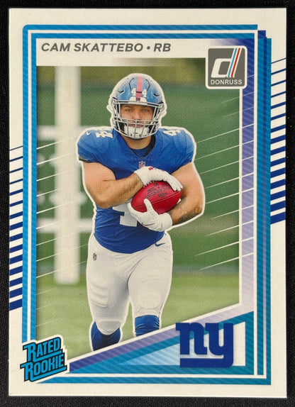 Cam Skattebo 2025 Donruss Rated Rookie Giants Sports Trading Card