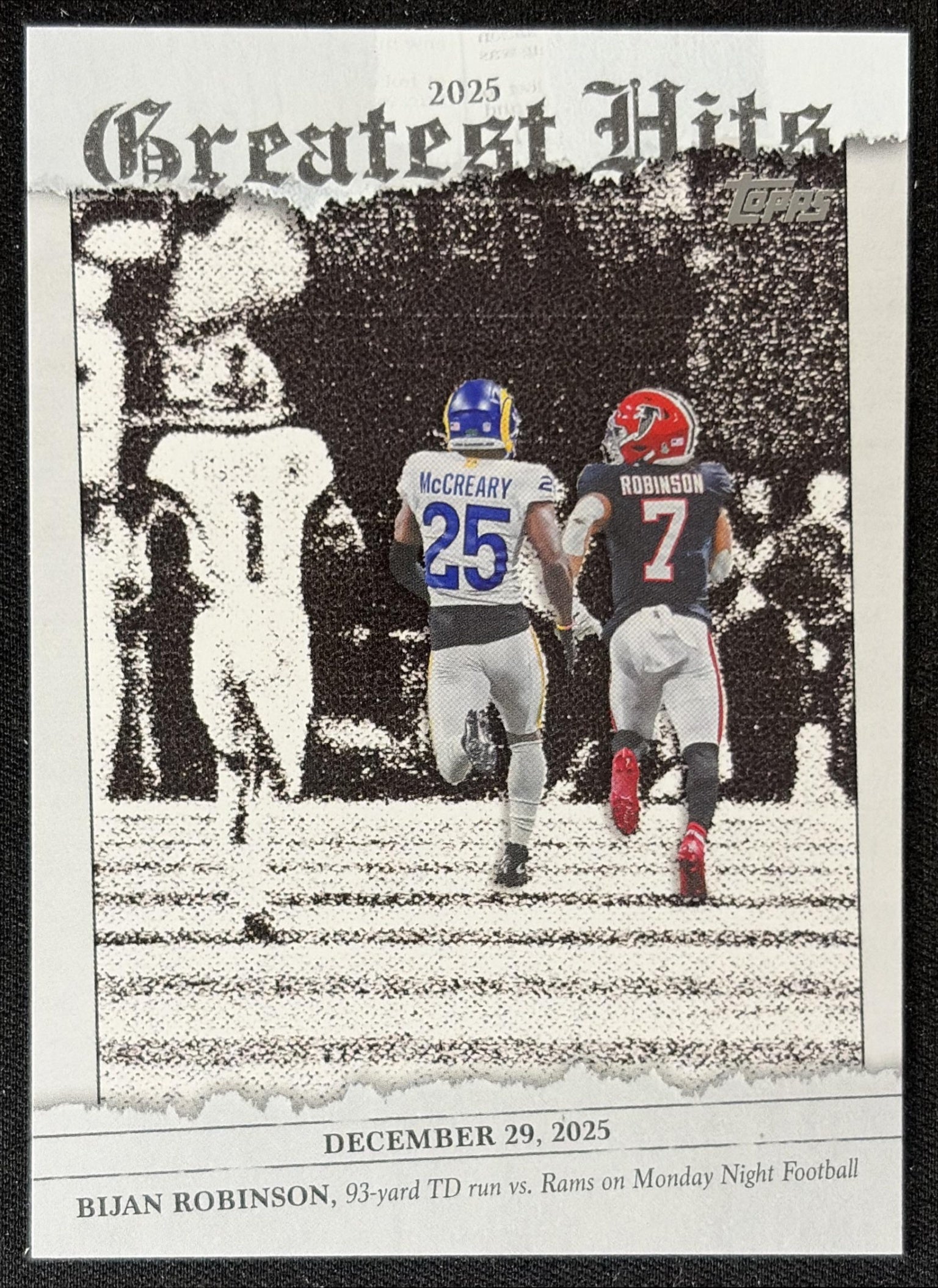 Bijan Robinson 2026 Topps 2025 Greatest Hits Falcons front