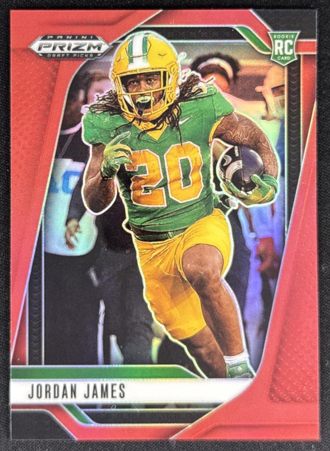 Jordan James 2025 Panini Prizm Draft Picks Red /399 Ducks Sports Trading Card