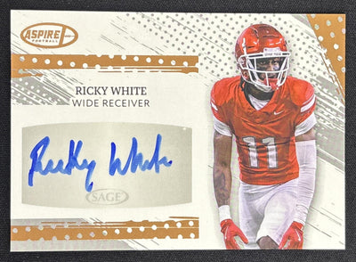 Ricky White 2025 SAGE Aspire Auto Sports Trading Card