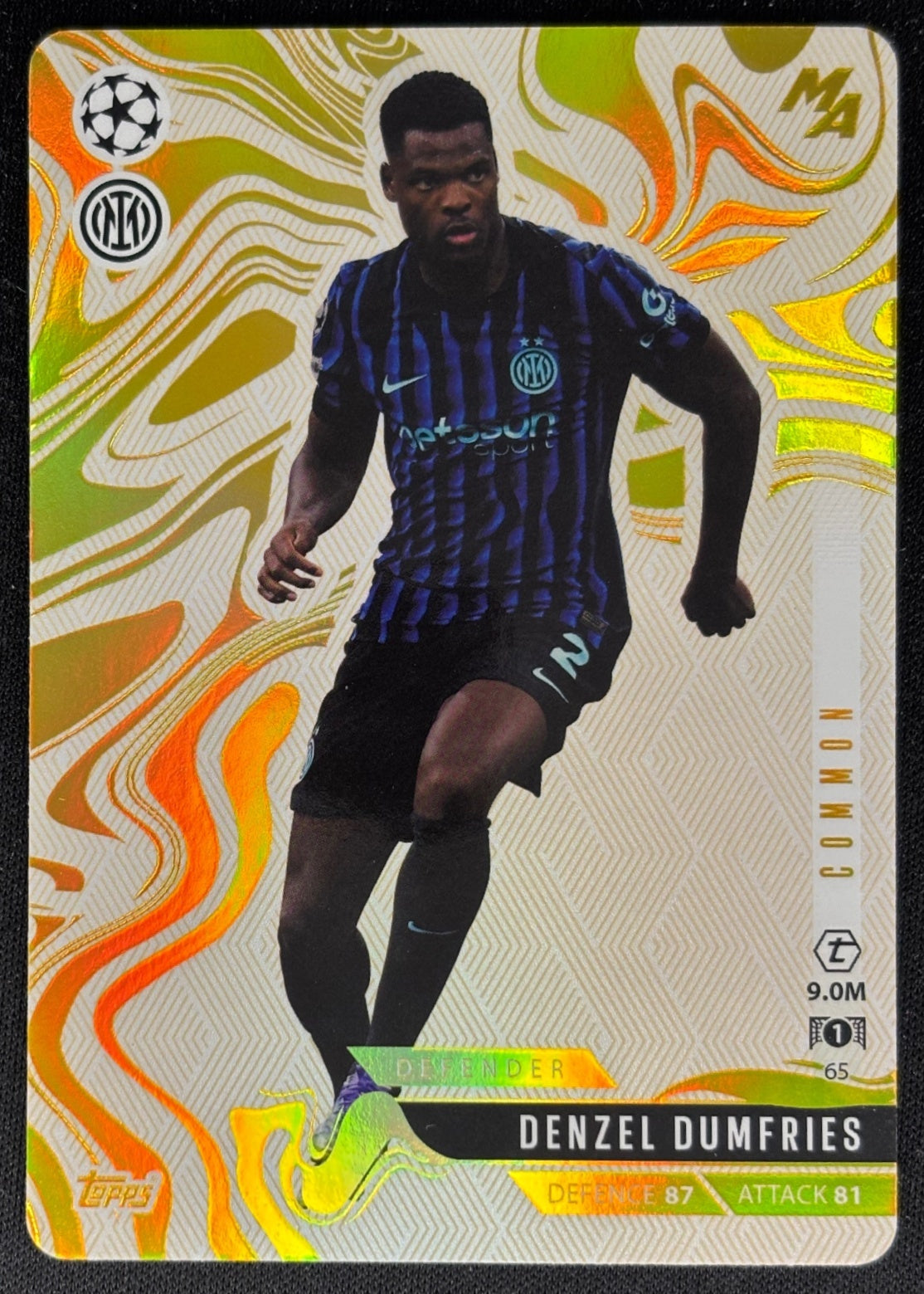 Denzel Dumfries 2025 Topps Match Attax Common Sports Trading Cards