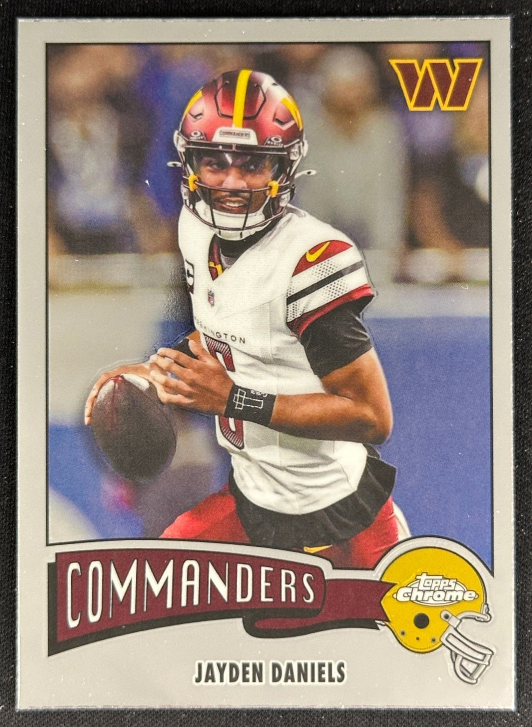 Jayden Daniels 2025 Topps Chrome 1975 Commanders Sports Trading Cards