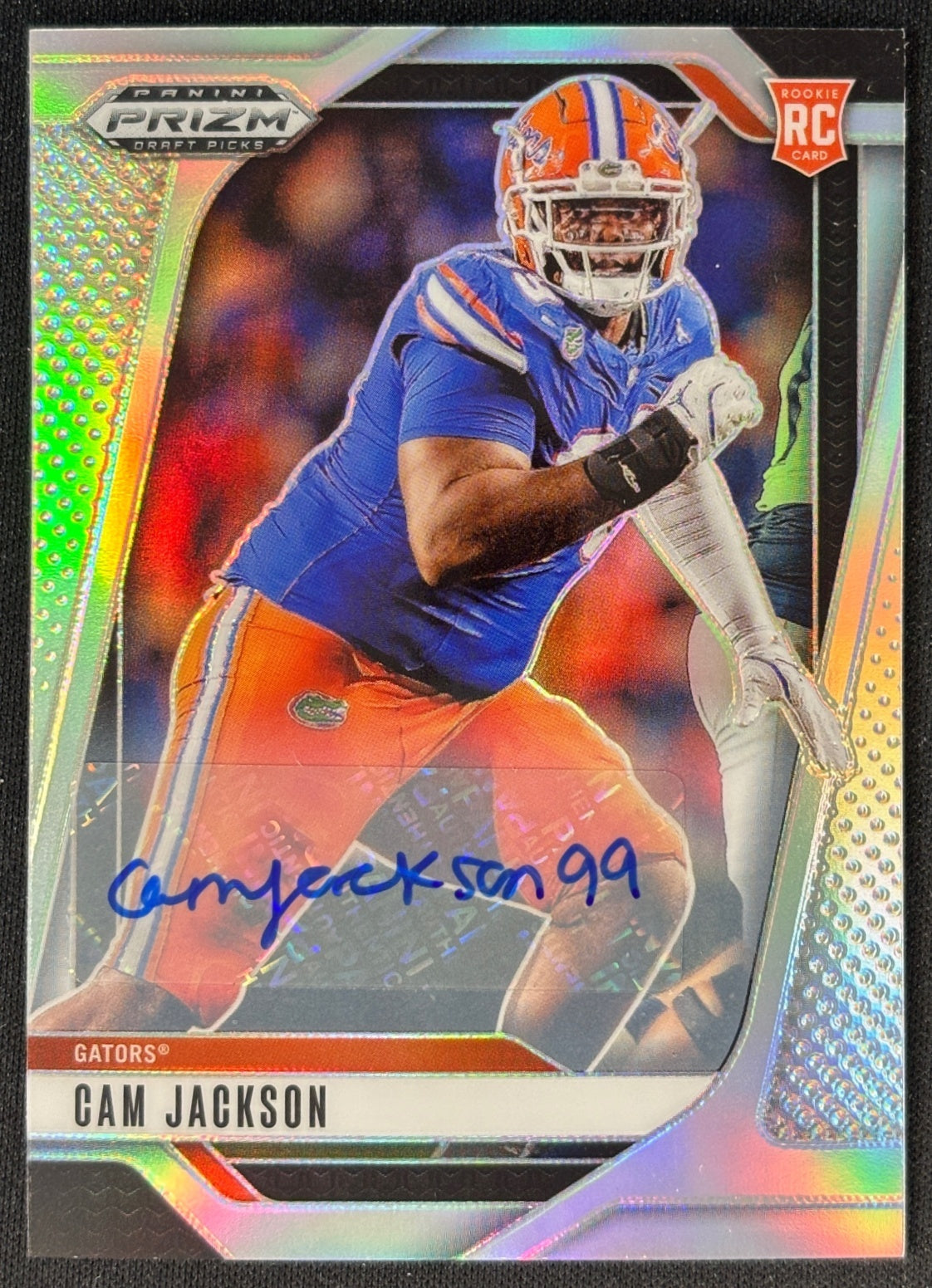Cam Jackson 2025 Prizm Draft Picks Auto Silver Gators - Front | Wayne Collection