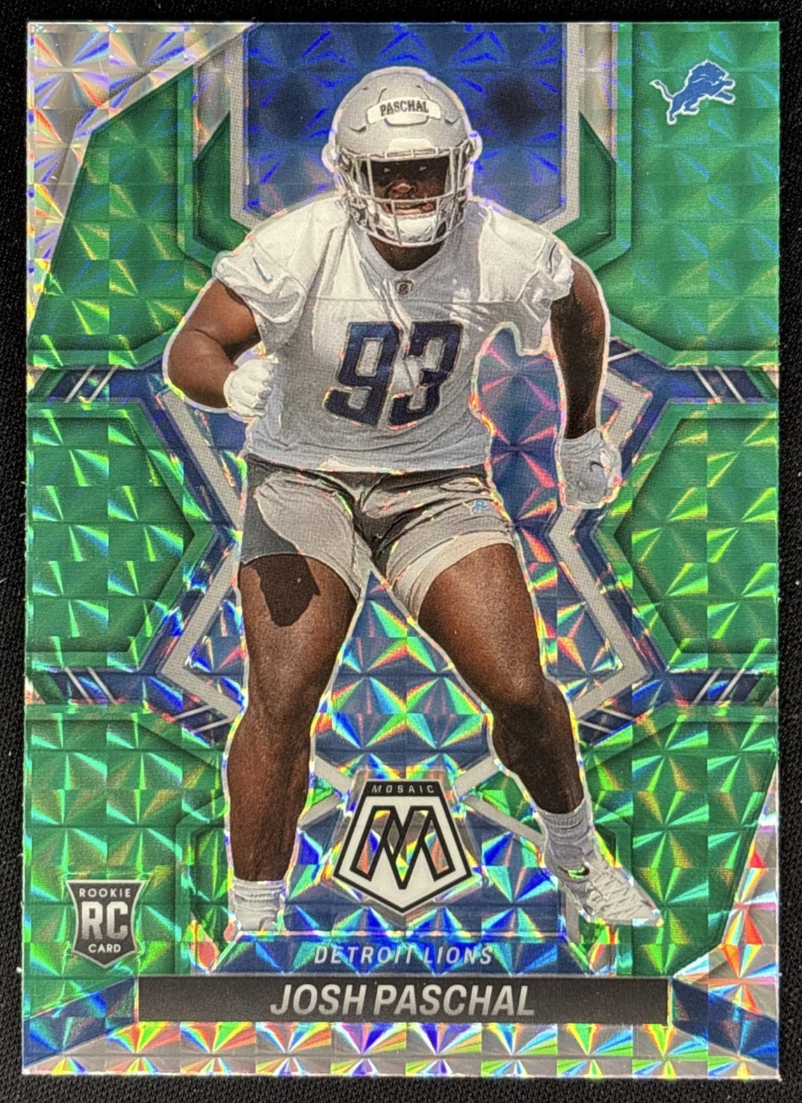 Josh Paschal 2022 Panini Mosaic Green Lions Sports Trading Cards