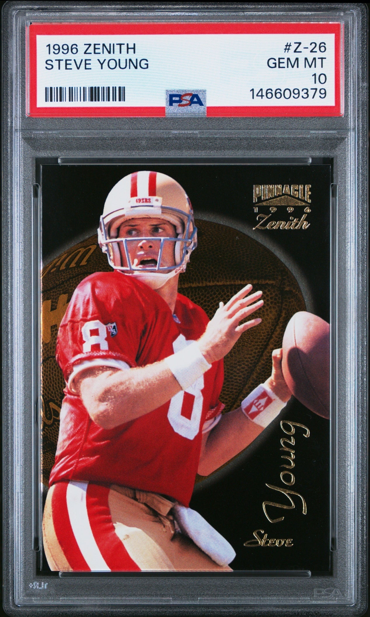 Steve Young 1996 Pinnacle Zenith PSA 10 49ers front