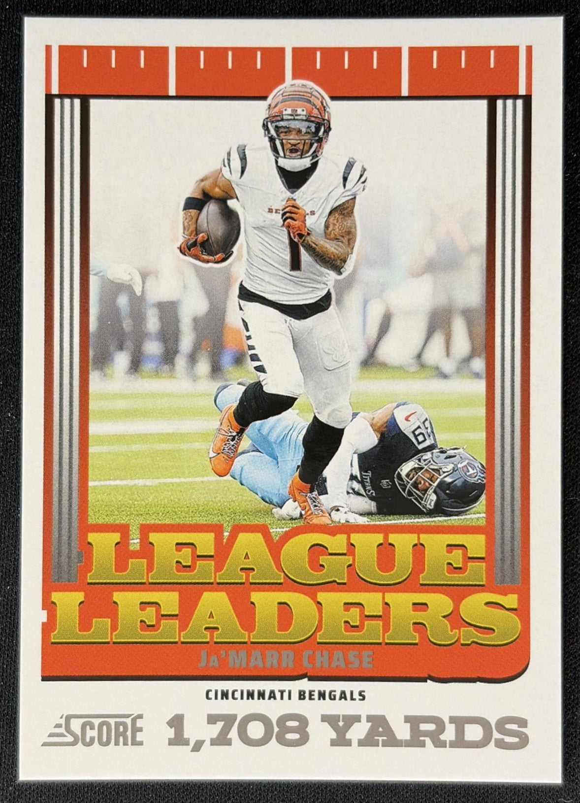 Ja'Marr Chase 2025 Panini Score League Leaders Bengals Front
