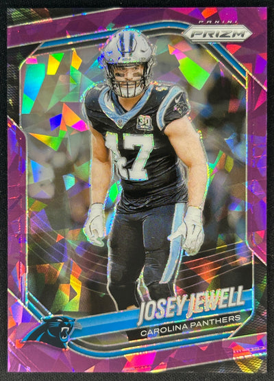Josey Jewell 2025 Prizm Purple Ice /225 Panthers Sports Trading Cards