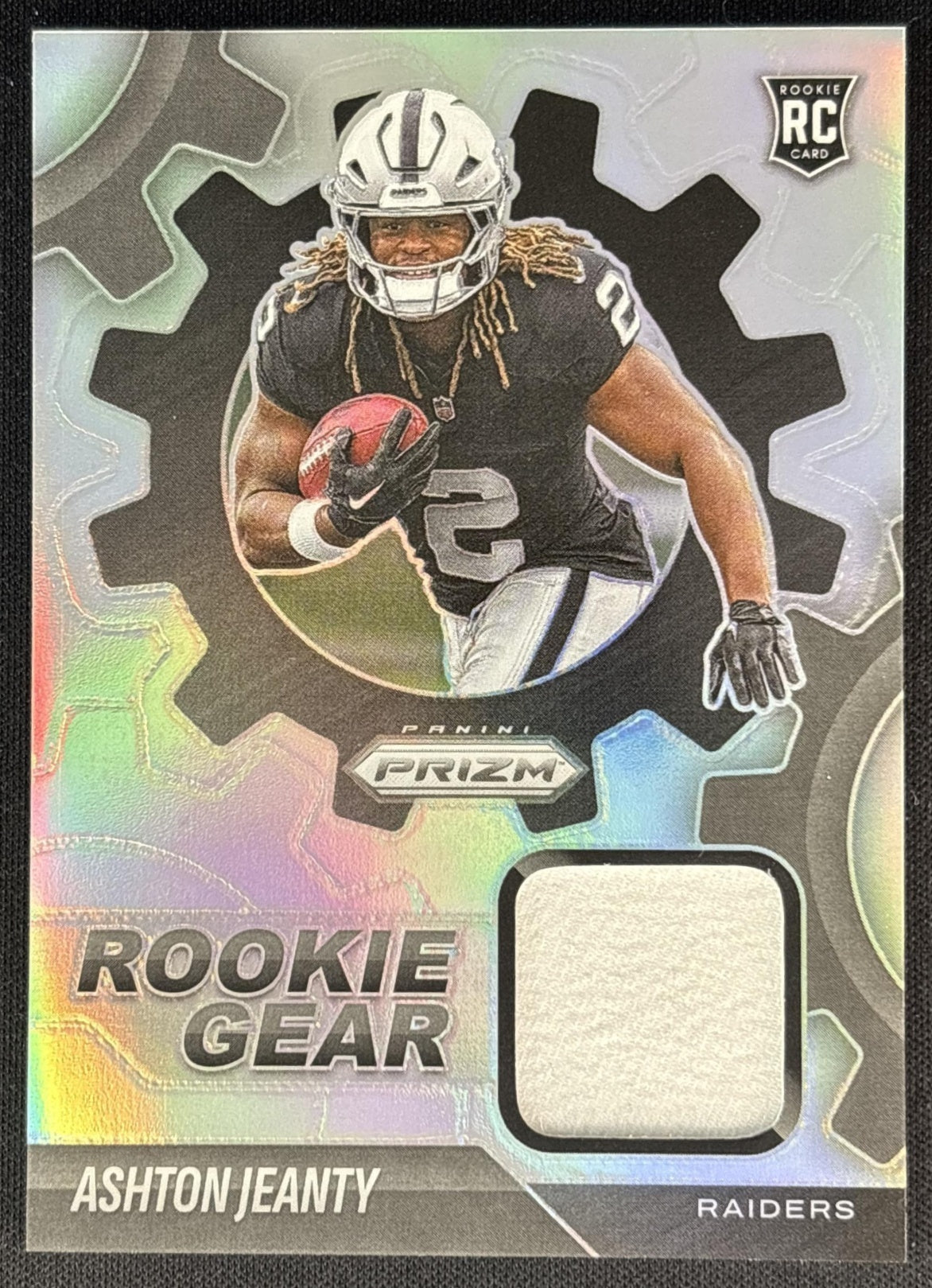 Ashton Jeanty 2025 Panini Prizm Rookie Gear Raiders