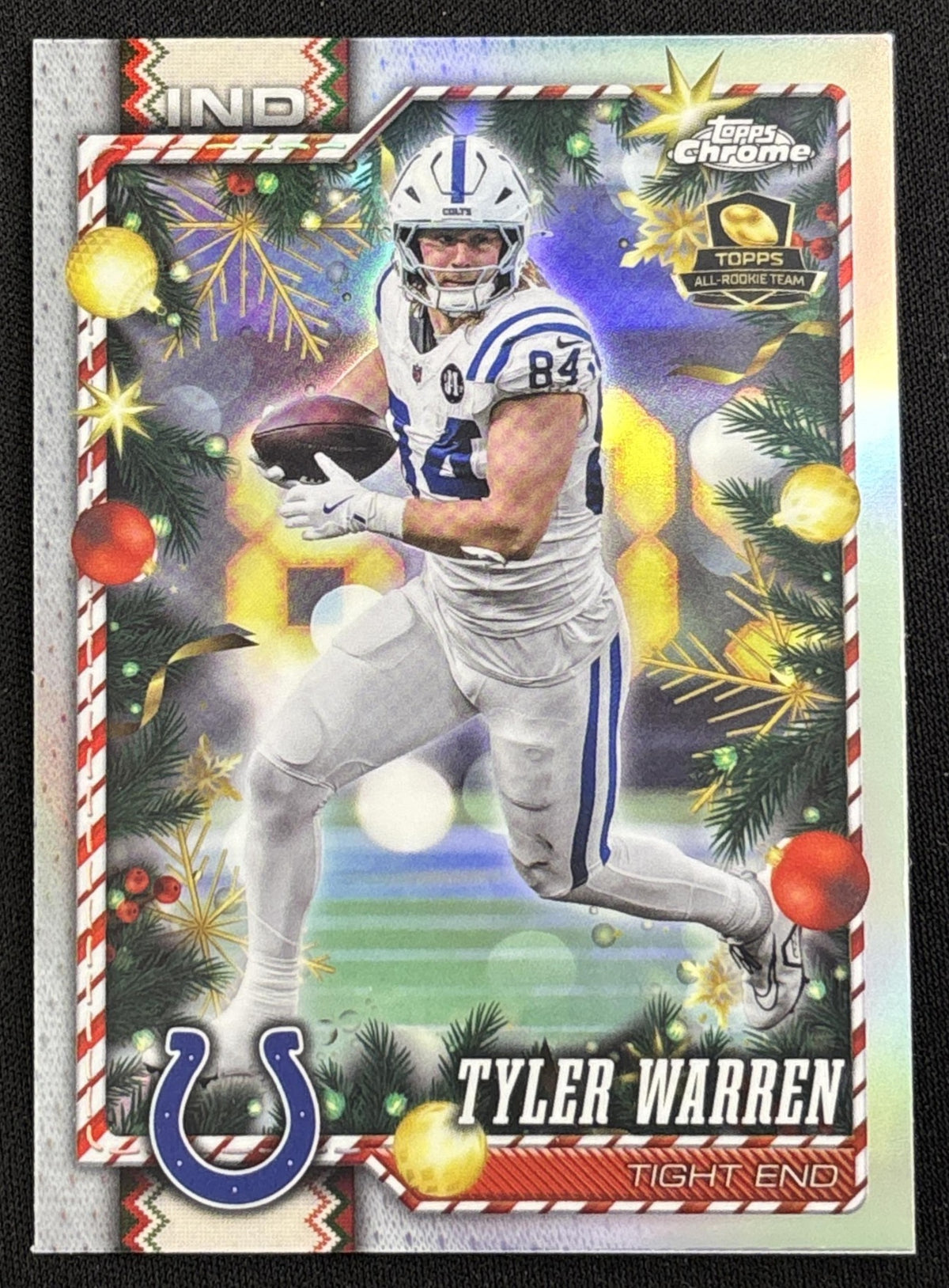 Tyler Warren 2026 Topps Holiday Chrome Refractor Colts