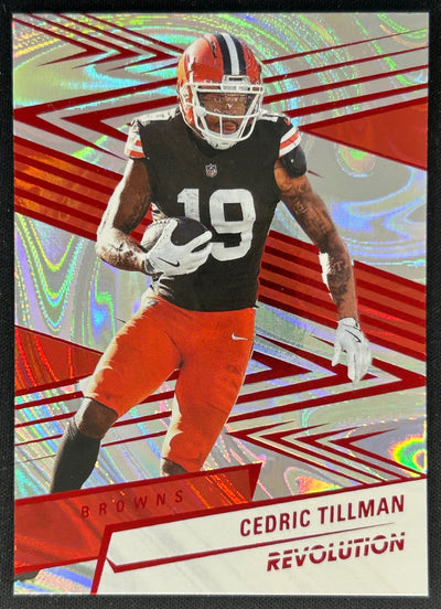 Cedric Tillman 2025 Panini Revolution Red Swirl Browns Sports Trading Cards