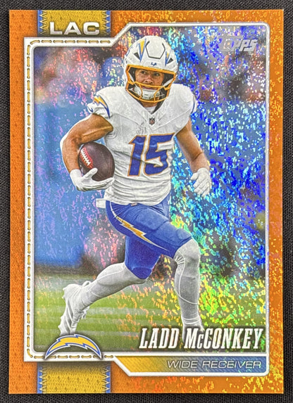 Ladd McConkey 2026 Topps Orange Holo Foil /25 Chargers